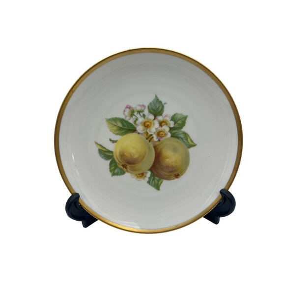 Vintage Hutschenreuther Fruit Salad Plate Lot of 5 Germany Gold Rim 8" 1960s - Picture 6 of 8